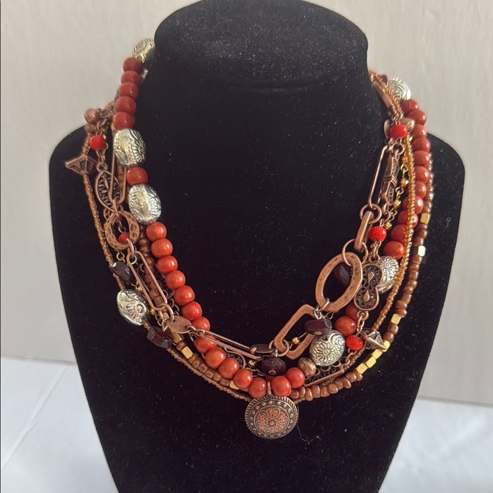 NWT CHICO’S Multi-Layered Beaded Necklace